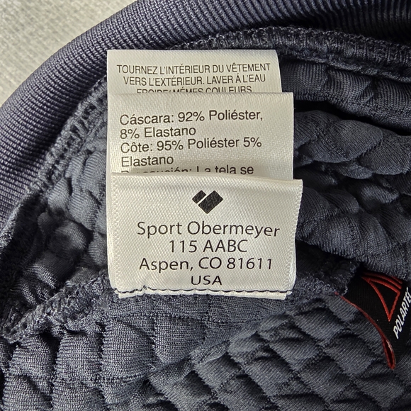 Obermeyer Explorer Tech Crew Sweater Mens M Polartec Power Air Blue Nights NWT - Picture 10 of 14